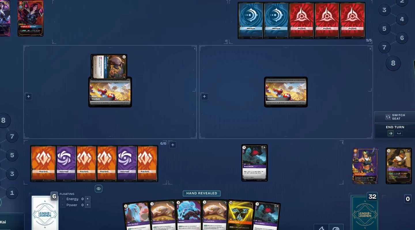 Rift Atlas simulator showing a unit moving to a battlefield and the conquer and score prompt.
