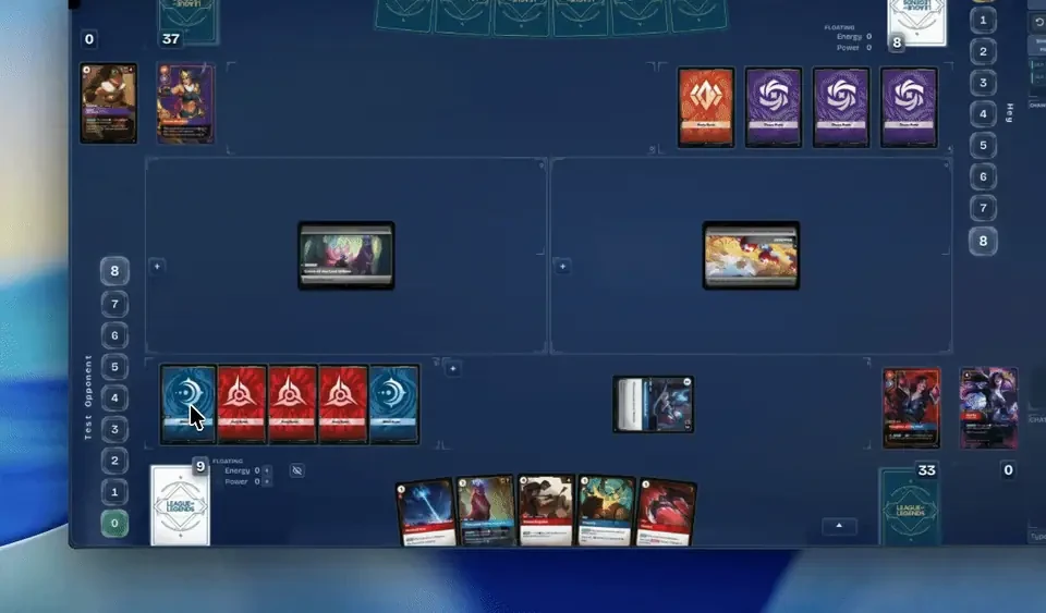 Animated preview of the Rift Atlas simulator rewinding a recycled card action.
